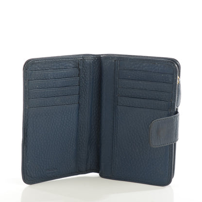 Prada Vitello Daino Compact Wallet Baltico 5 of 7
