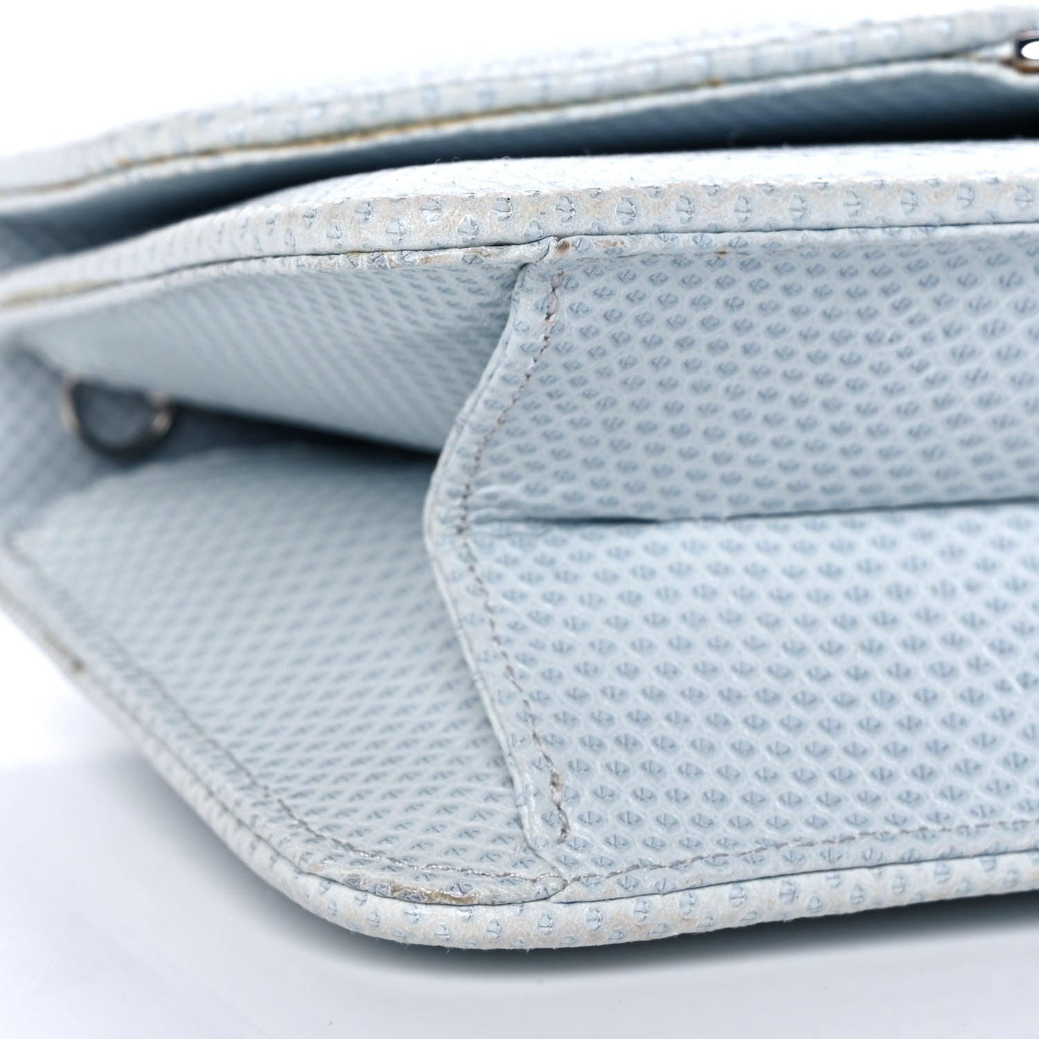 Judith Leiber Crystal Lizard Embossed Evening Bag Light Blue 8 of 13