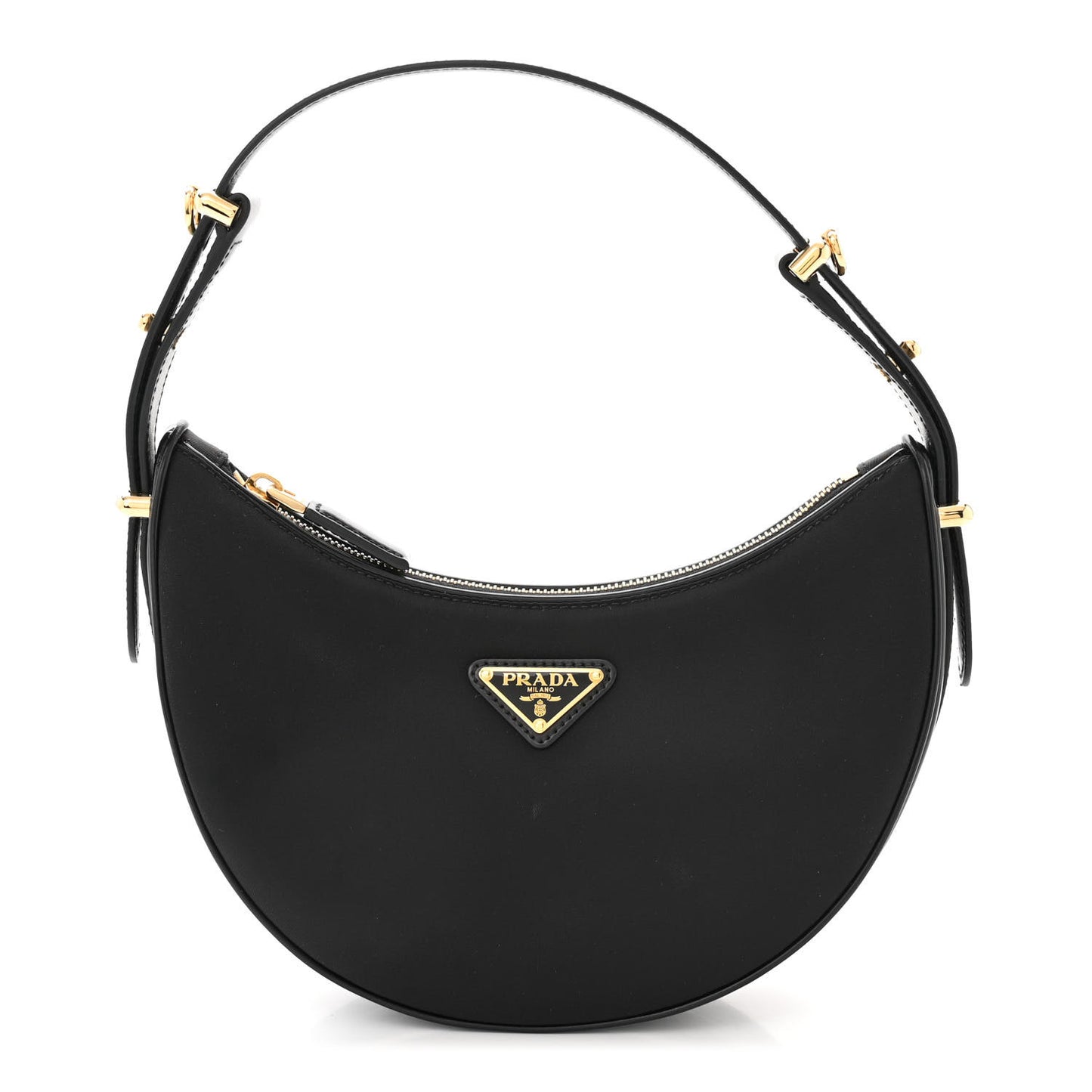 Re-Nylon Spazzolato Arque Shoulder Bag Black