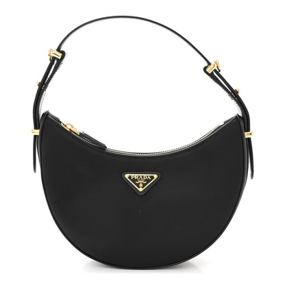 Prada Re-Nylon Spazzolato Arque Shoulder Bag Black 1 of 10