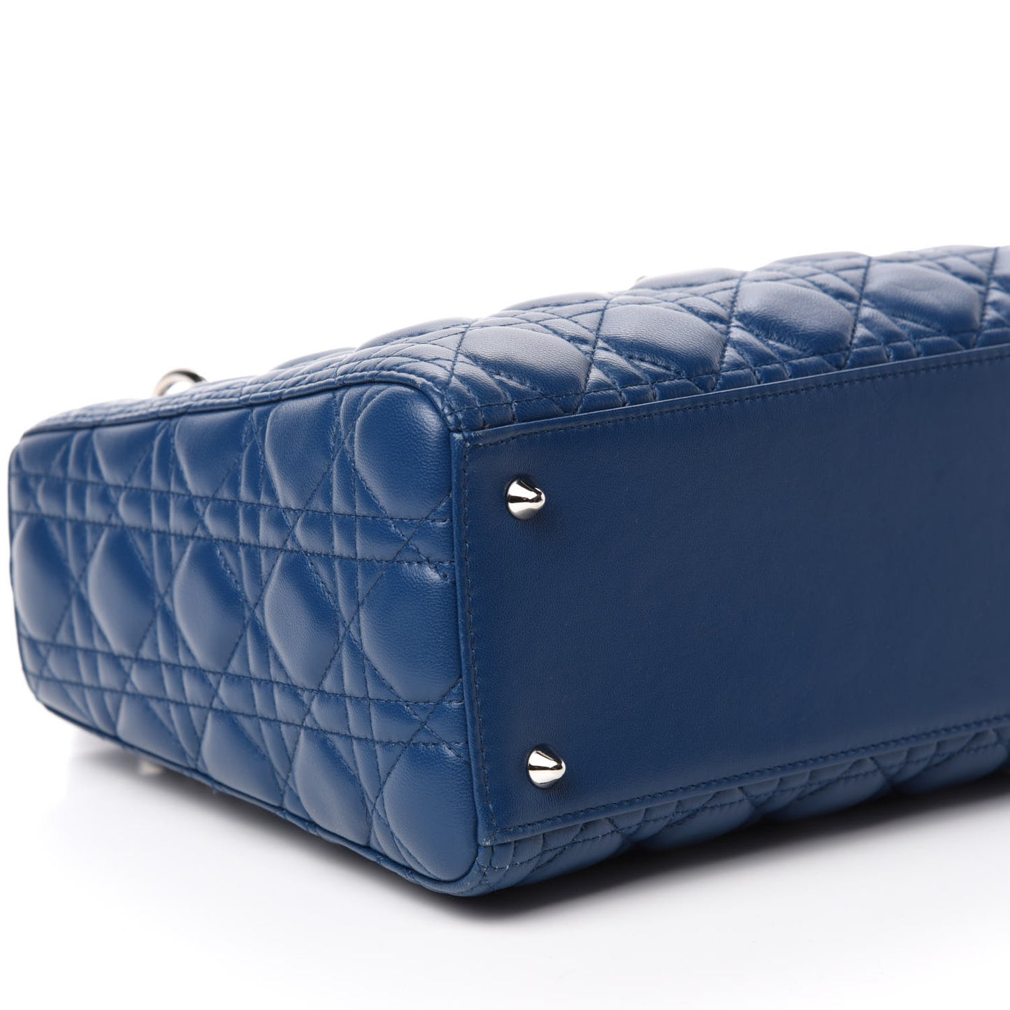 Lambskin Cannage Medium Lady Dior Blue