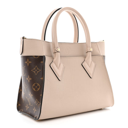Louis Vuitton Calfskin Monogram On My Side PM Greige 3 of 9