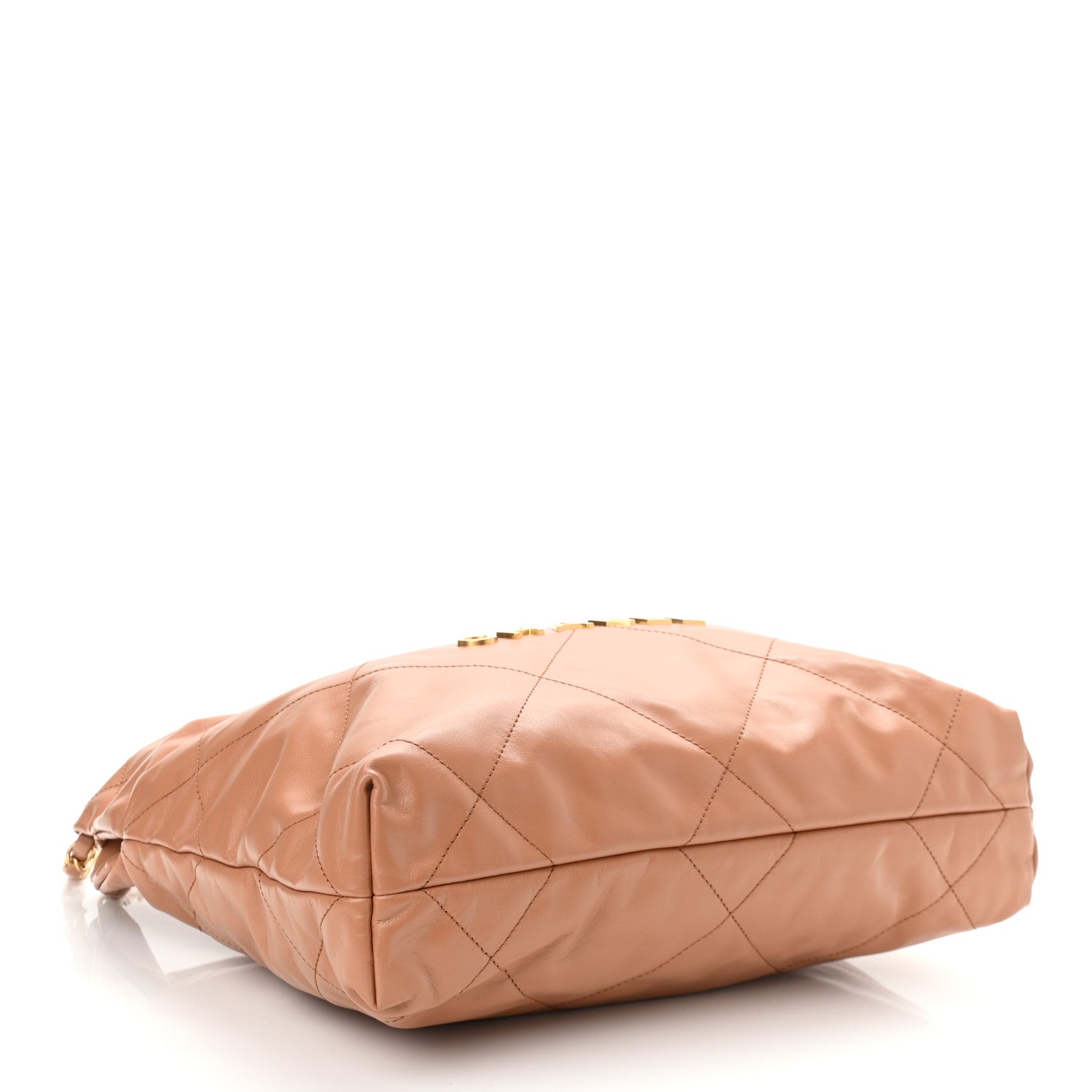 Chanel Shiny Calfskin Quilted Small Chanel 22 Camel 5 of 12