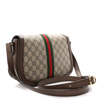Gucci GG Supreme Monogram Web Small Ophidia Flap Messenger Bag Brown 3 of 10