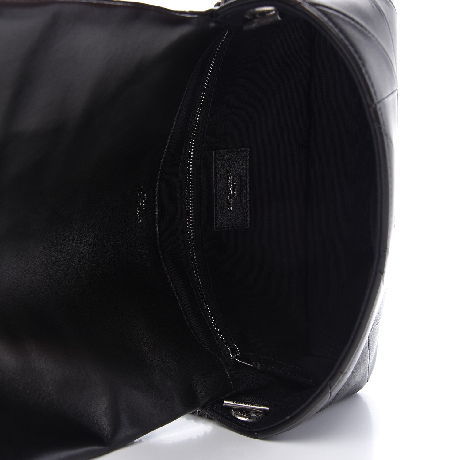 Saint Laurent Lambskin Patchwork Micro Stud Monogram Medium Jamie Baguette Black 5 of 9