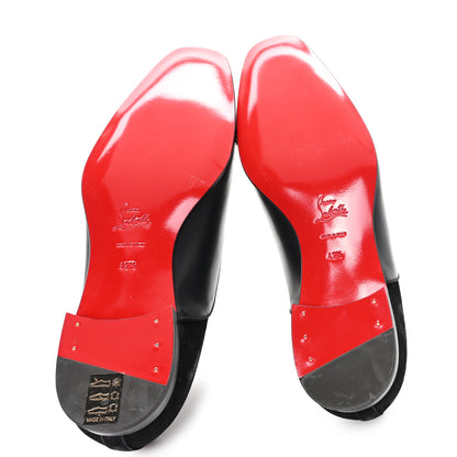 Christian Louboutin Calfskin Veau Velours Mens Alpha Male Flat 42.5 Black 6 of 9