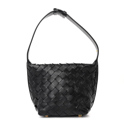 Bottega Veneta Calfskin Nappa Intrecciato Candy Wallace Black 1 of 10