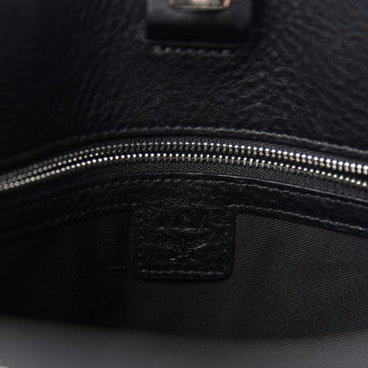 MCM Calfskin Ottomar Monogram Large Essential Tote Black 8 of 11