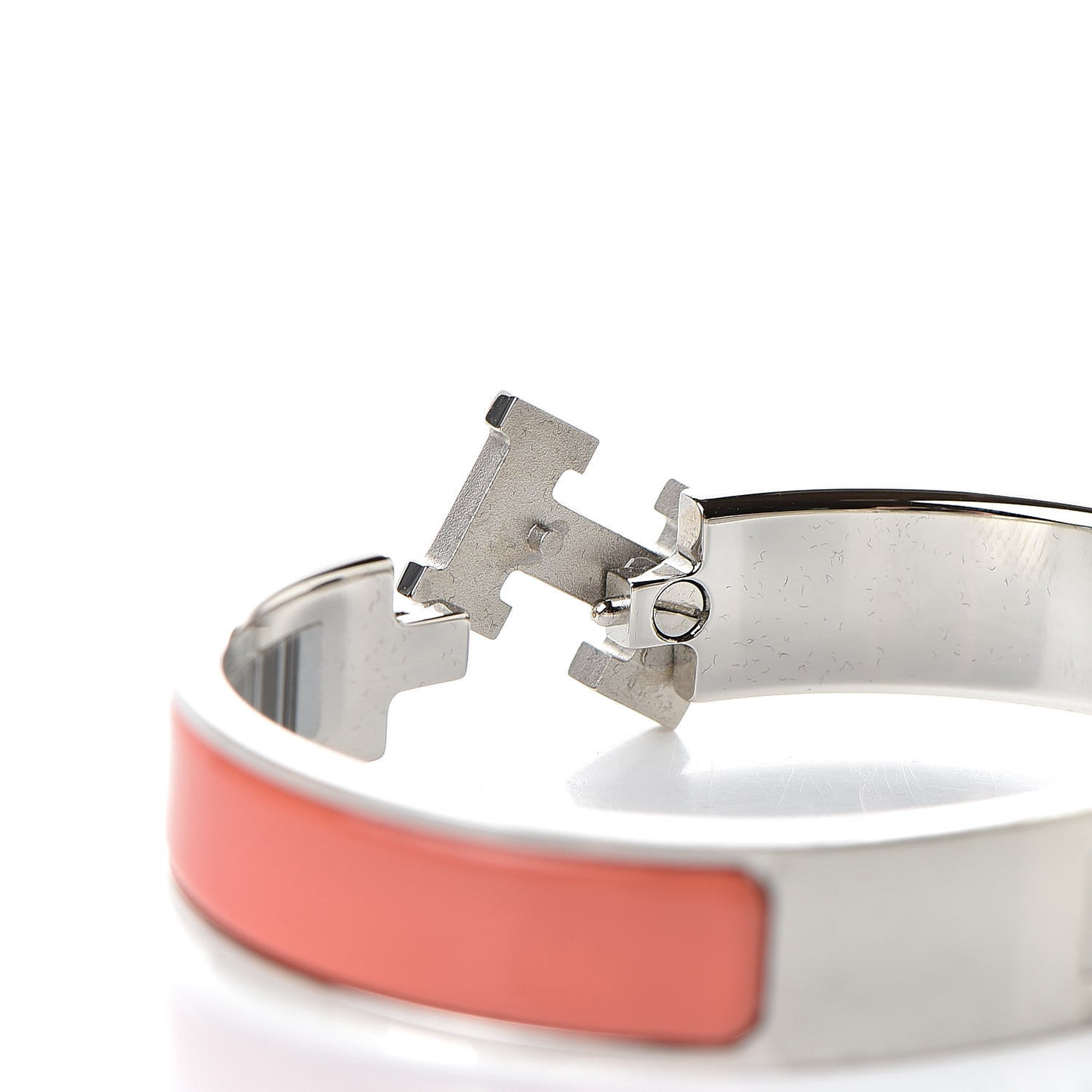Enamel Narrow Clic Clac H Bracelet PM Hibiscus