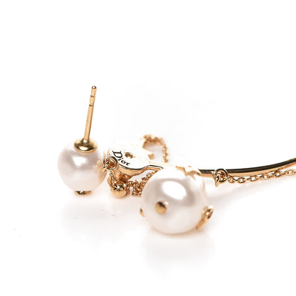 Christian Dior Pearl Shiny-D Earring Gold 3 of 4