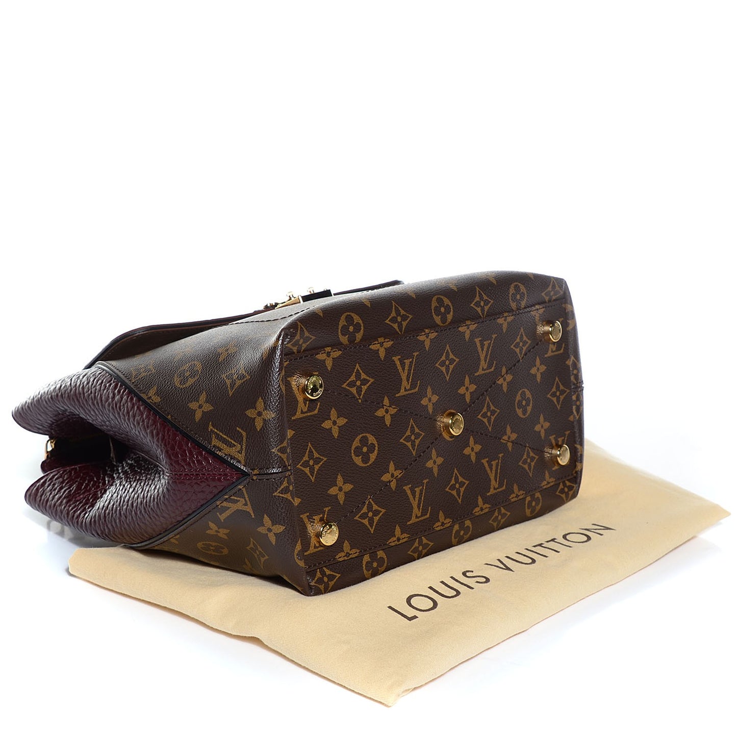 Ostrich Python Majestueux Tote MM Bordeaux