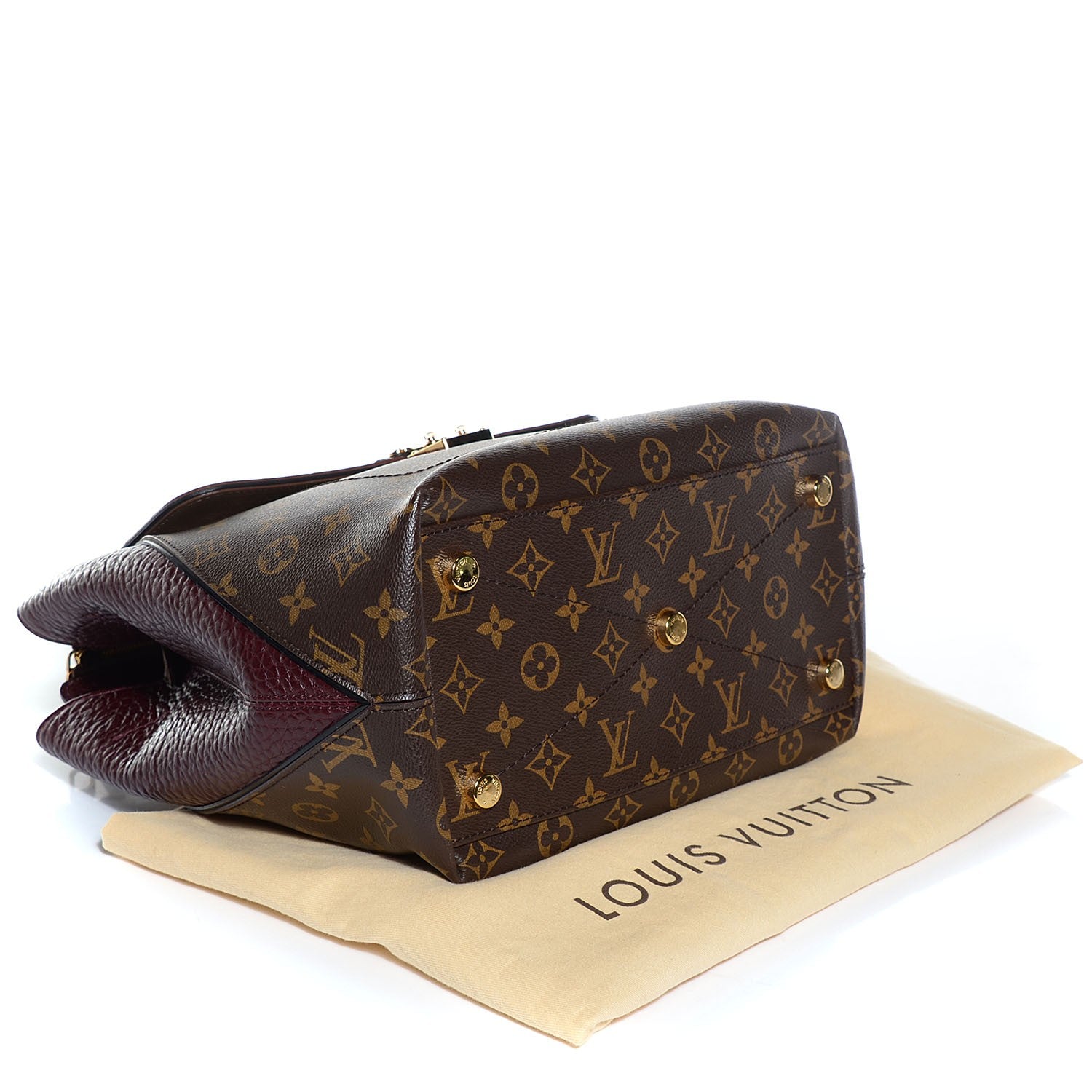Louis Vuitton Ostrich Python Majestueux Tote MM Bordeaux 4 of 7