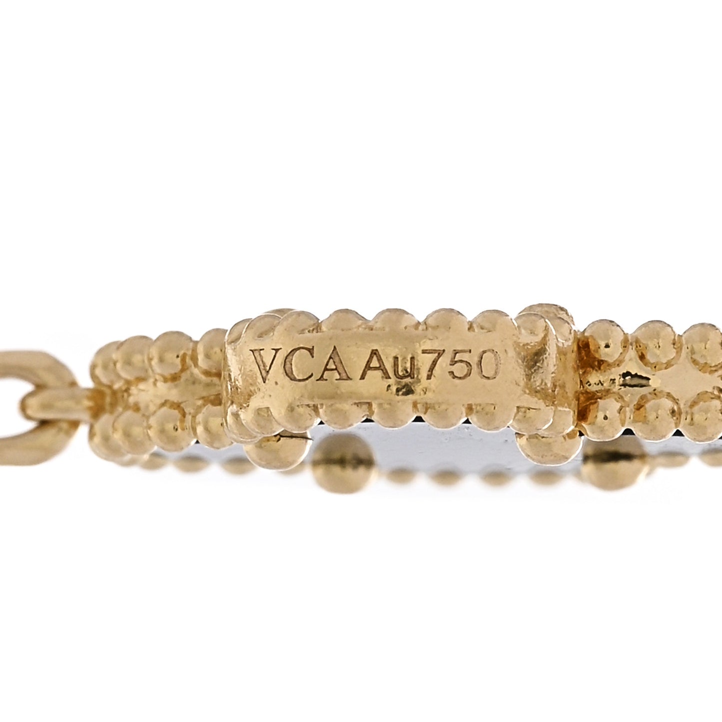 18K Yellow Gold Black Onyx 20 Motifs Vintage Alhambra Necklace