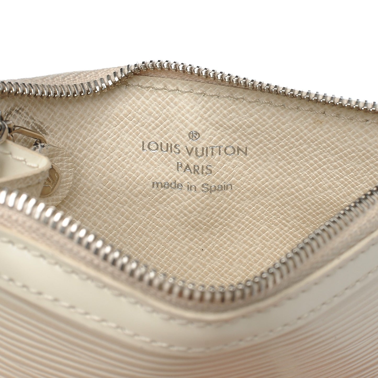 Epi Key Pouch Ivory