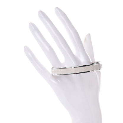 Hermes Enamel Printed Narrow Sellier Bracelet 70 White 2 of 5