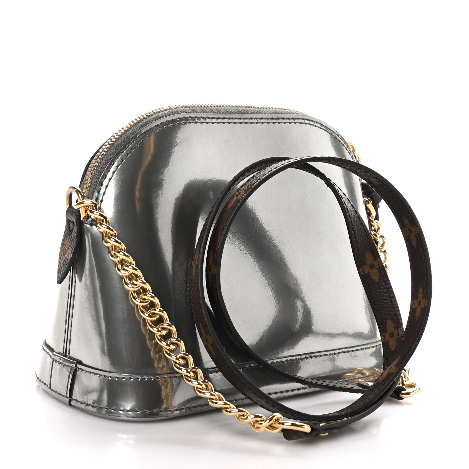 Louis Vuitton Patent Monogram Miroir Mirror Mini Alma Gris Metal 3 of 9