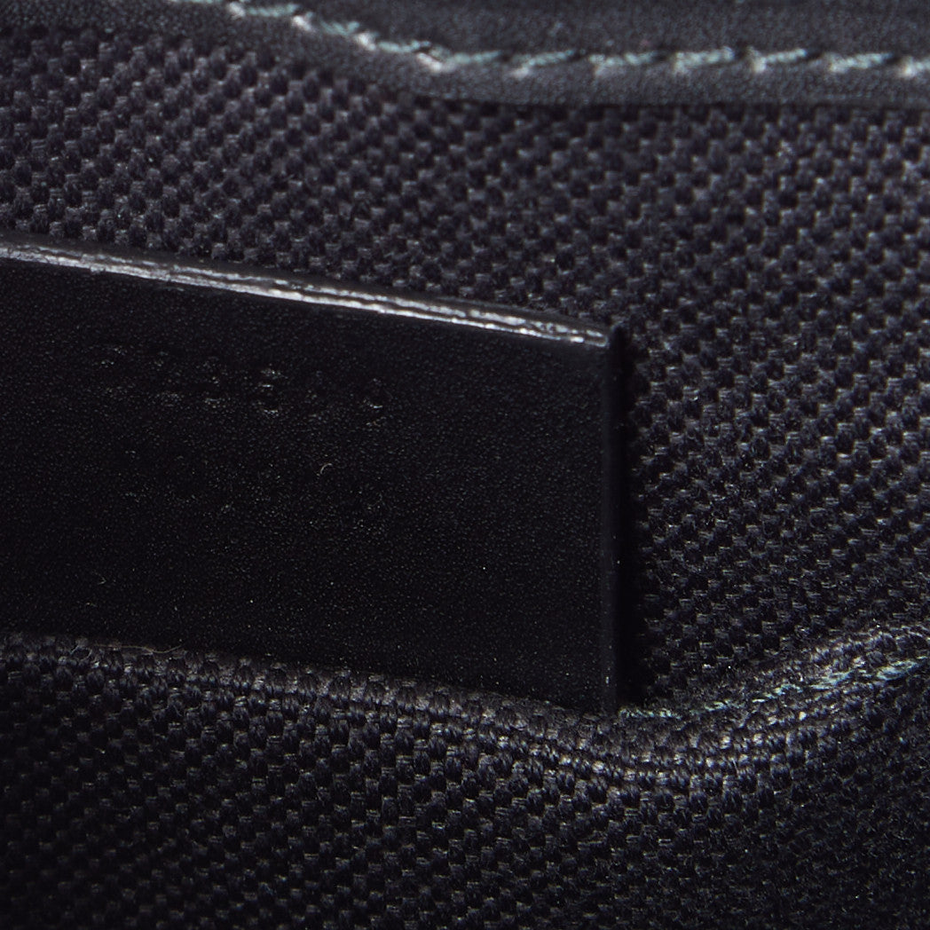 Gucci GG Supreme Monogram Web Small Flat Messenger Bag Black Grey 9 of 10