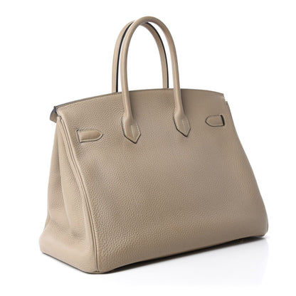 Hermes Togo Horseshoe Birkin 35 Gris Tourterelle Ardoise 3 of 18