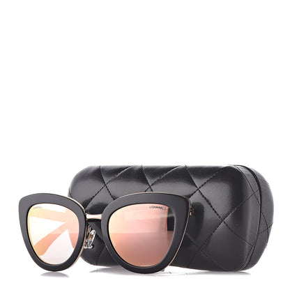 Chanel Cat Eye Quilted Sunglasses 5368 Black Pink 11 of 11
