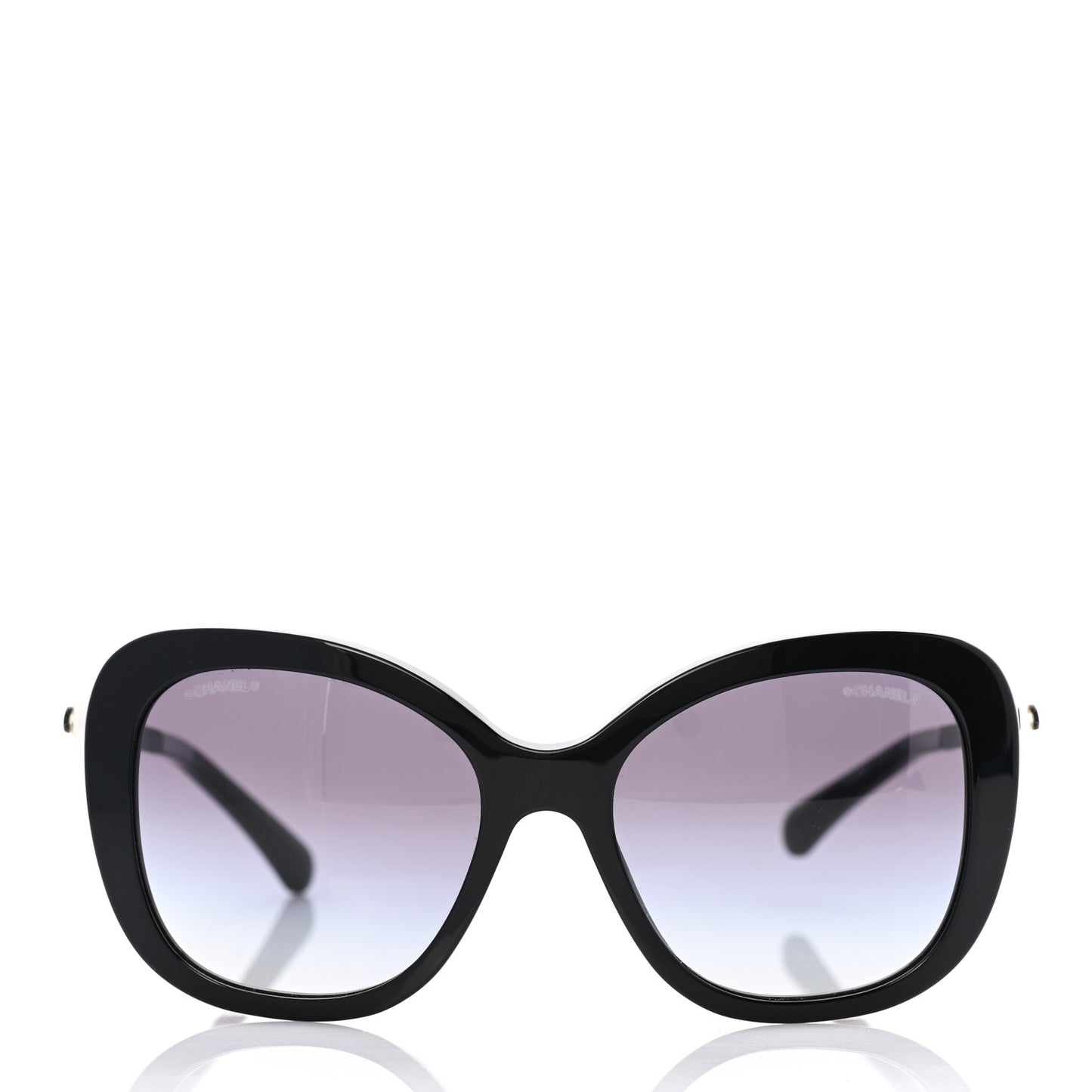Acetate Butterfly Winter Pearl Sunglasses 5339-H Black
