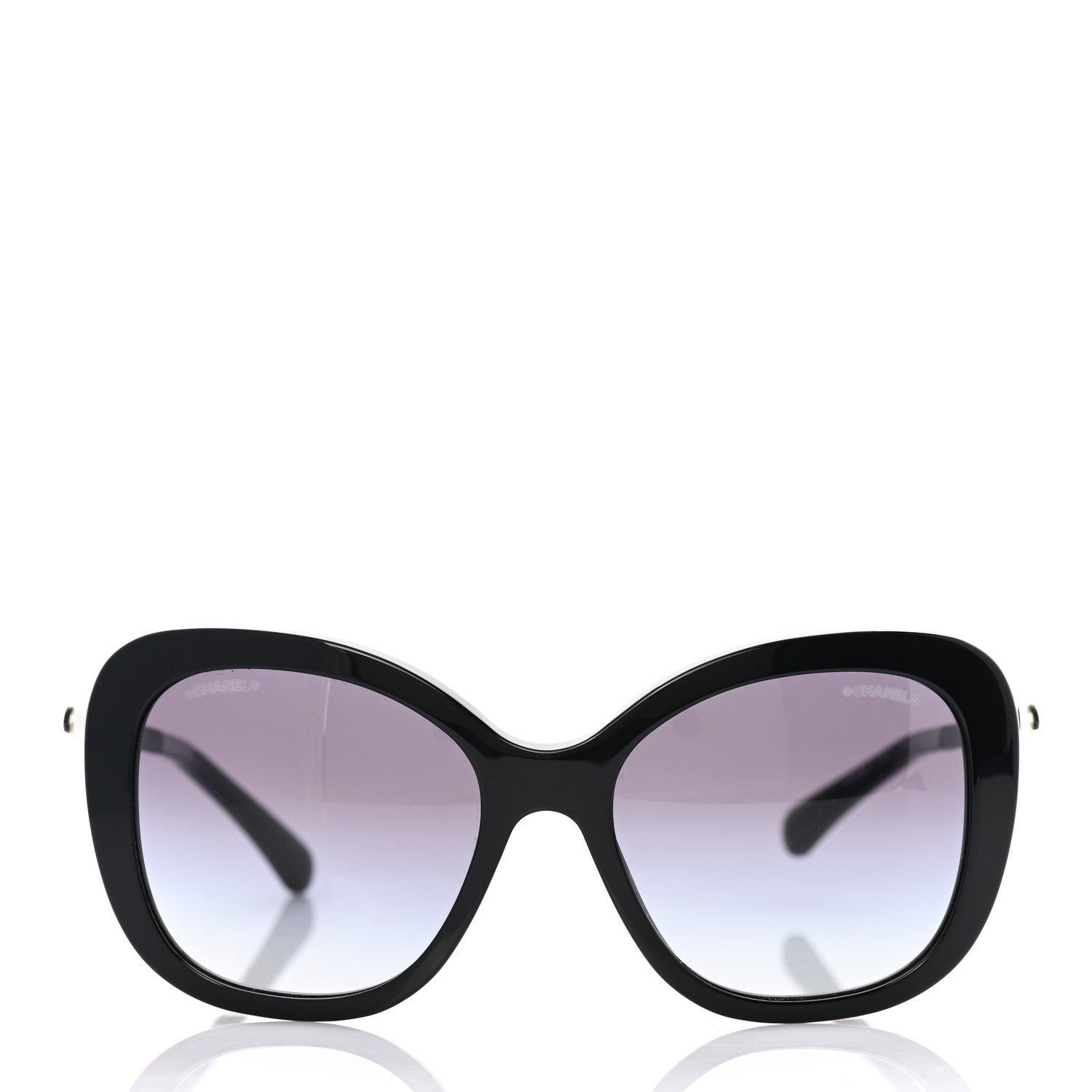 Chanel Acetate Butterfly Winter Pearl Sunglasses 5339-H Black 2 of 10