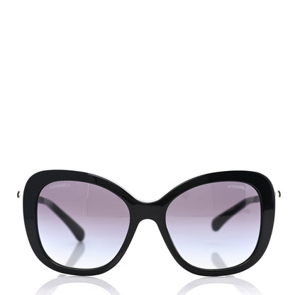 Chanel Acetate Butterfly Winter Pearl Sunglasses 5339-H Black 2 of 10