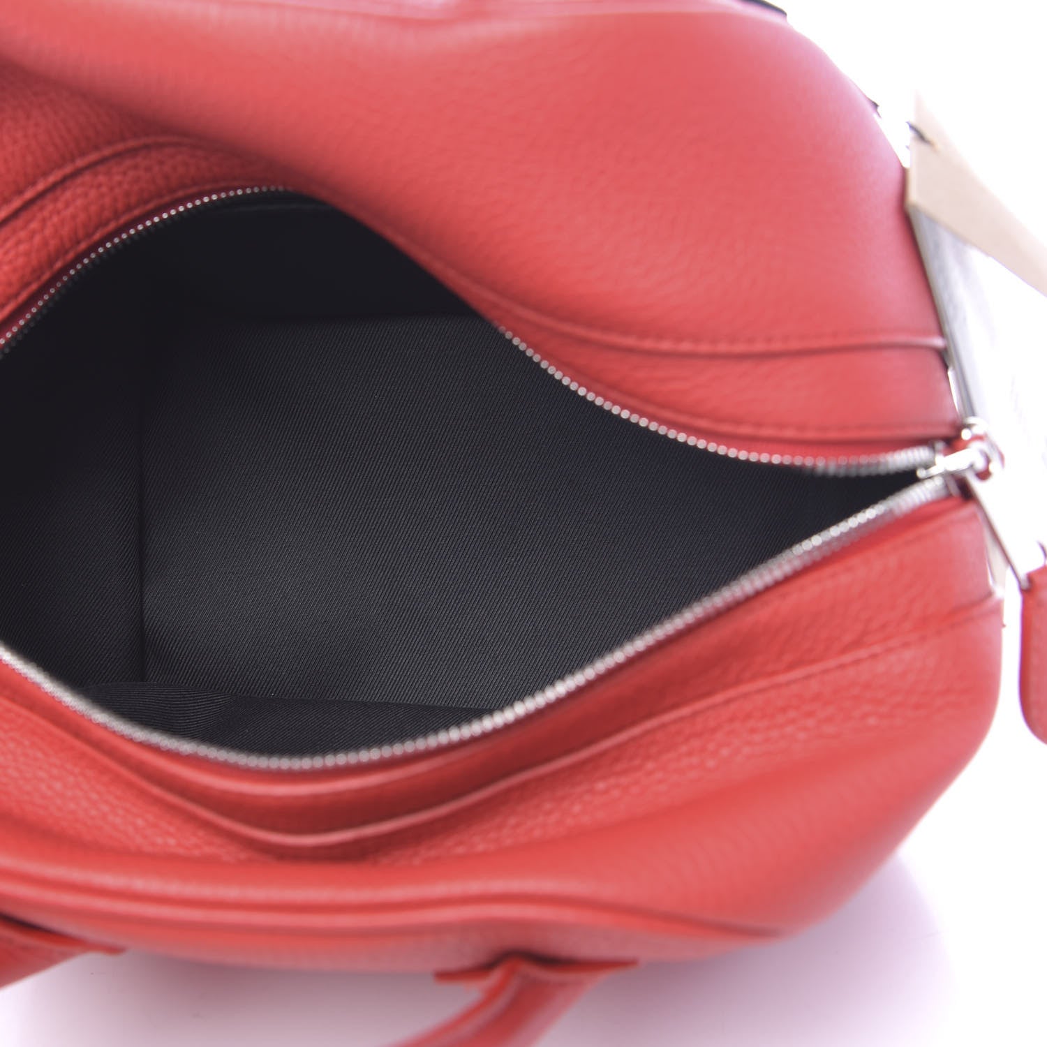 Burberry Soft Grain Calfskin Small Cube Bowling Bag Bright Red 5 of 9