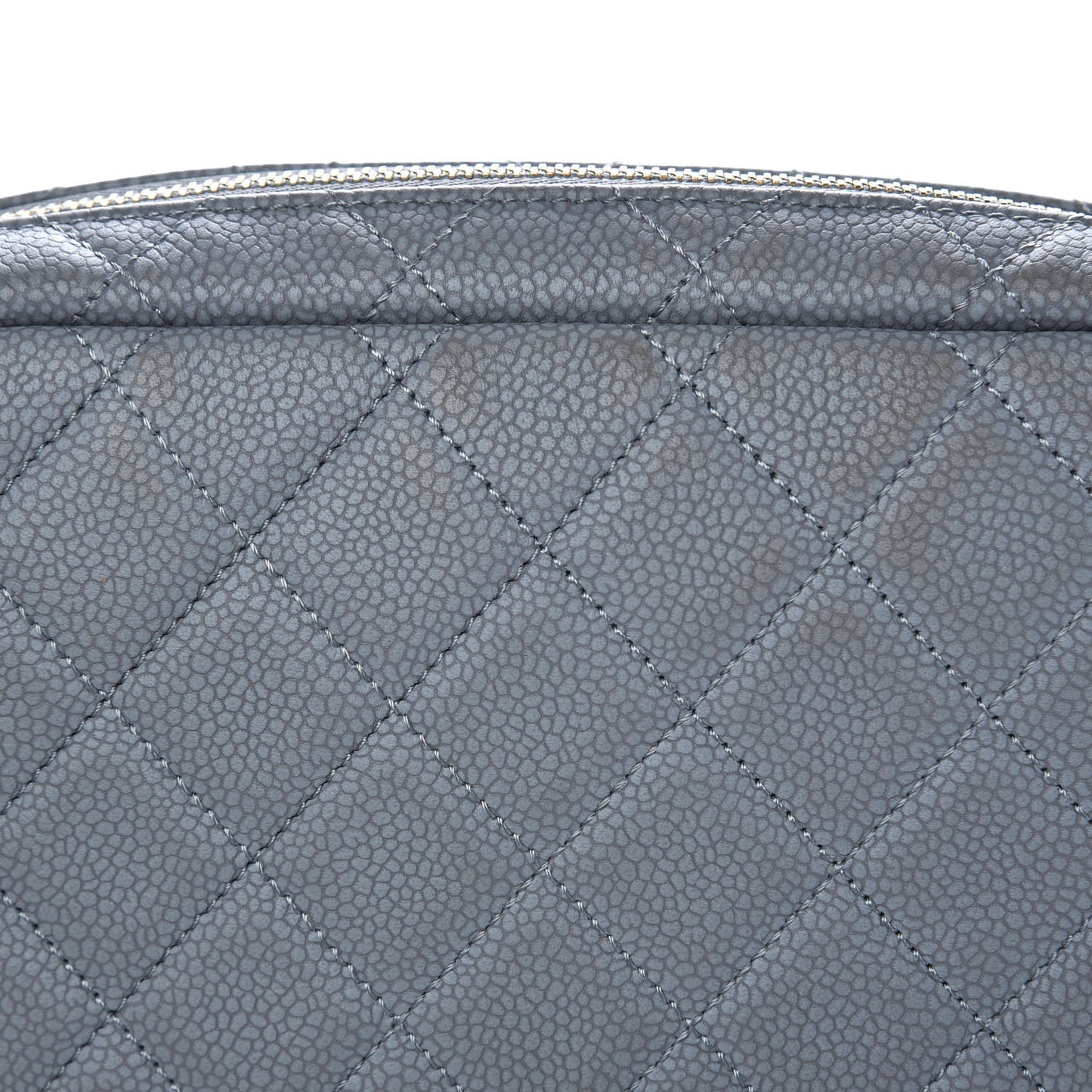 Caviar Quilted Coco Tassel Small Camera Case Grey