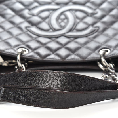 Chanel Caviar Quilted Grand Shopping Tote GST Dark Brown 12 of 15