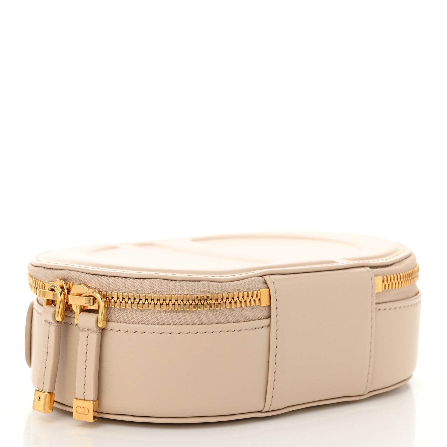 Christian Dior Calfskin CD Signature Oval Crossbody Camera Bag Beige 4 of 11
