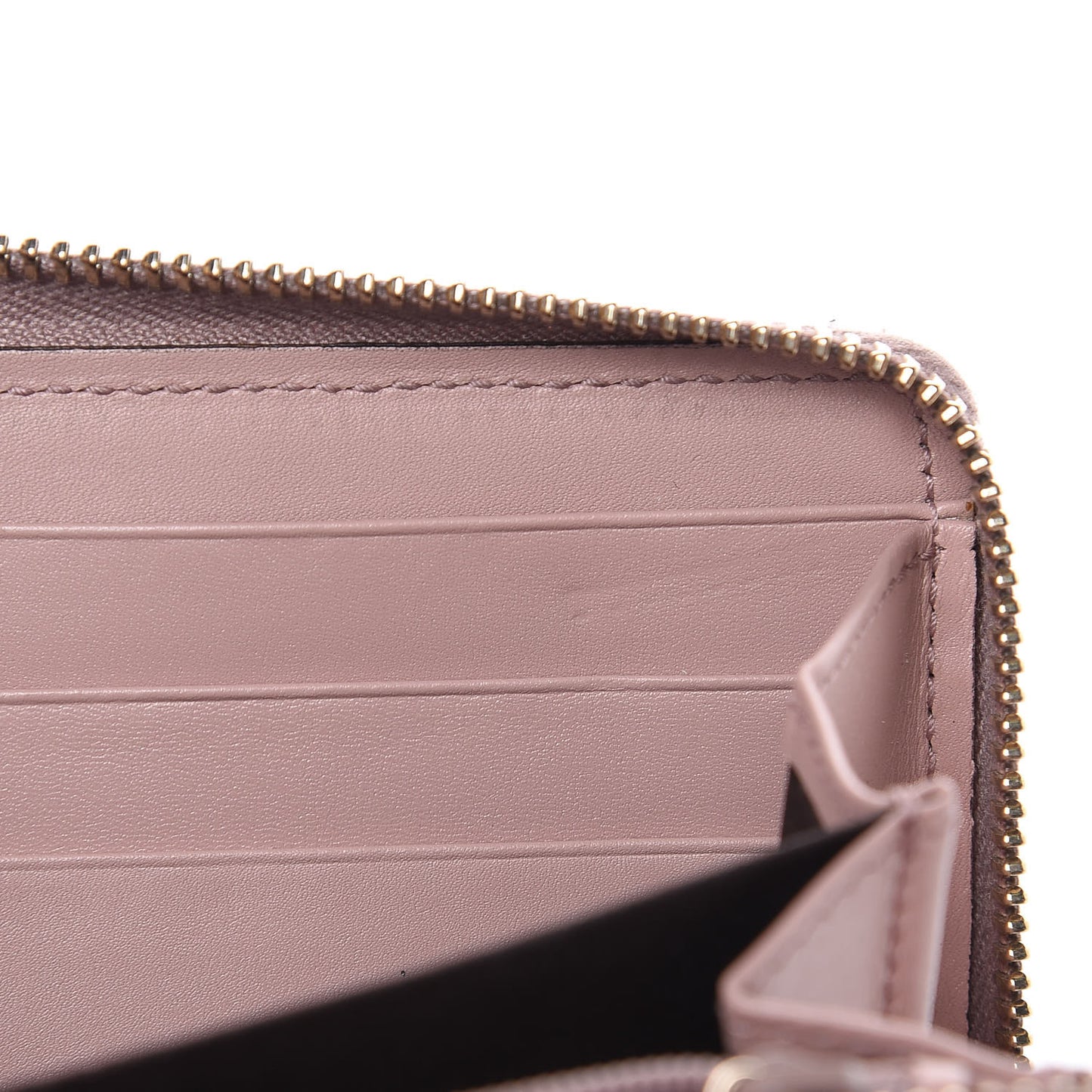 Guccissima Bow Zip Around Wallet Pink