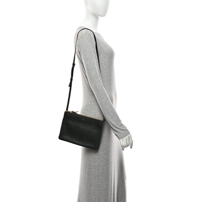 Celine Liege Calfskin Large Trio Crossbody Bag Black 2 of 12