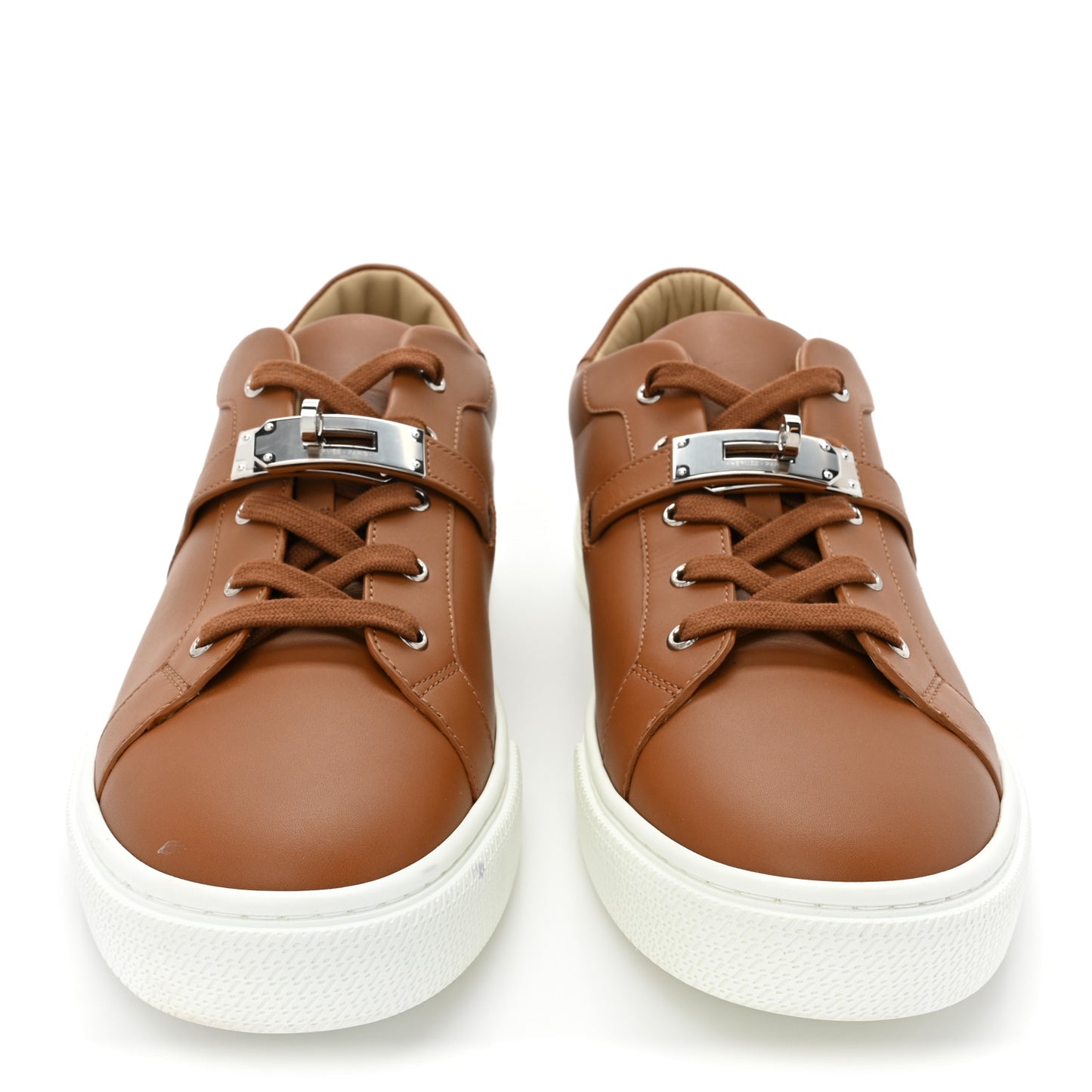 Calfskin Mens Day Sneakers 44 Naturel