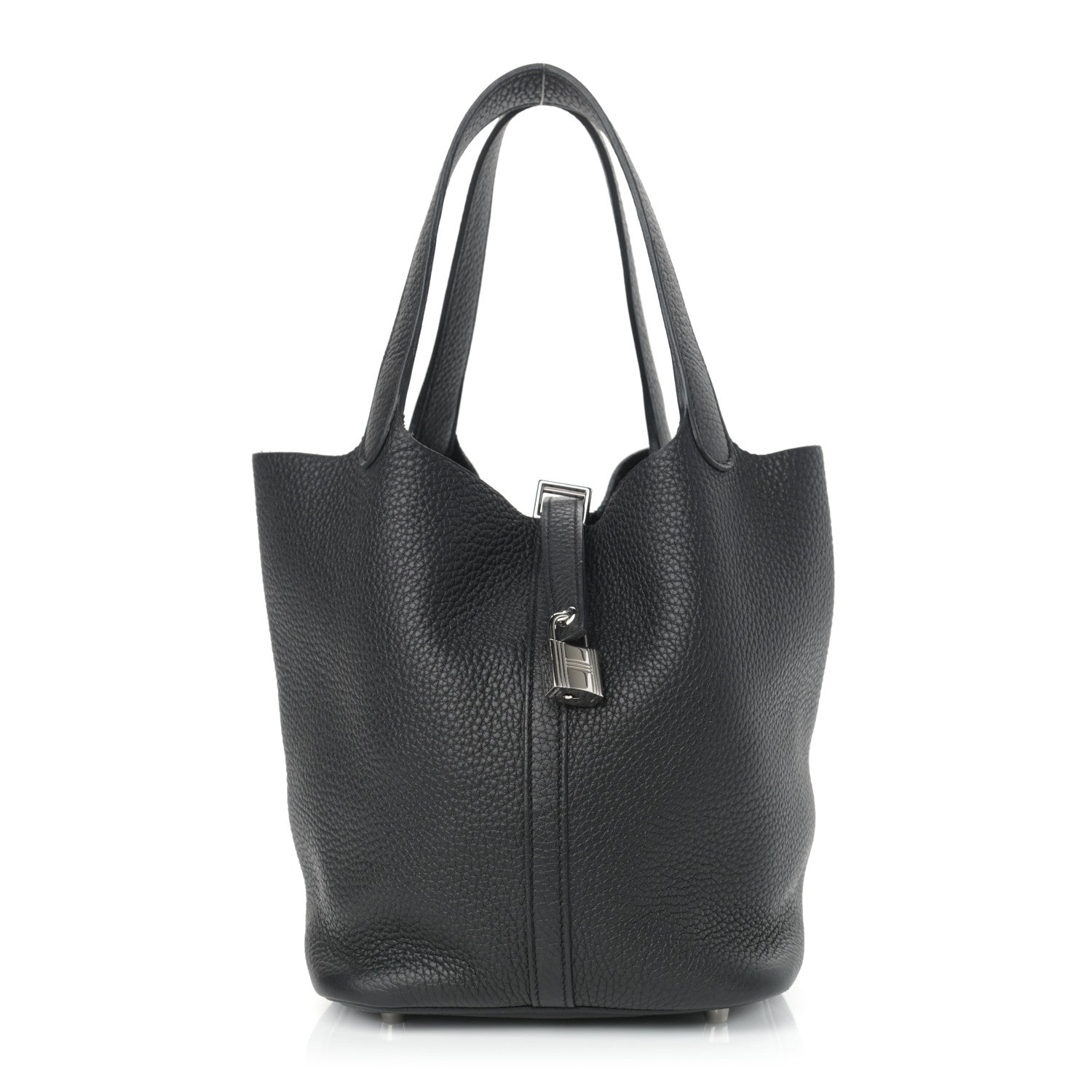 Hermes Taurillon Clemence Picotin Lock 22 MM Black 1 of 9