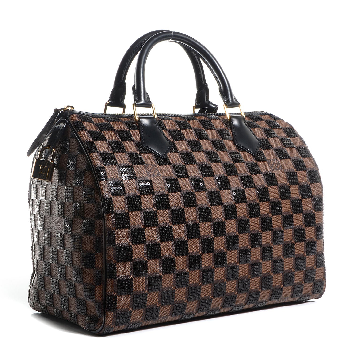 Louis Vuitton Damier Paillettes Speedy 30 Black 3 of 8
