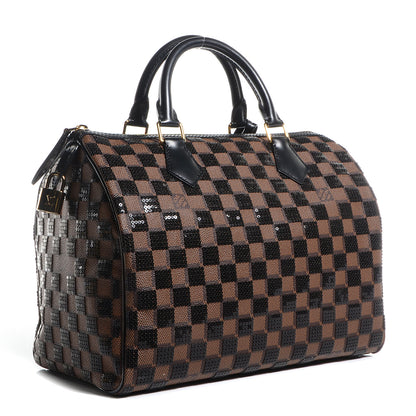 Louis Vuitton Damier Paillettes Speedy 30 Black 3 of 8