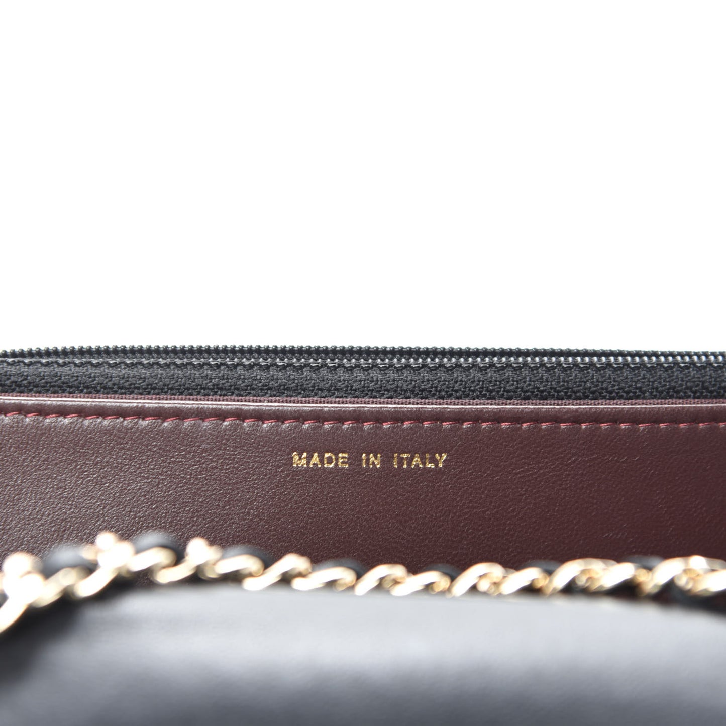 Lambskin Quilted Trendy CC Wallet On Chain WOC Black