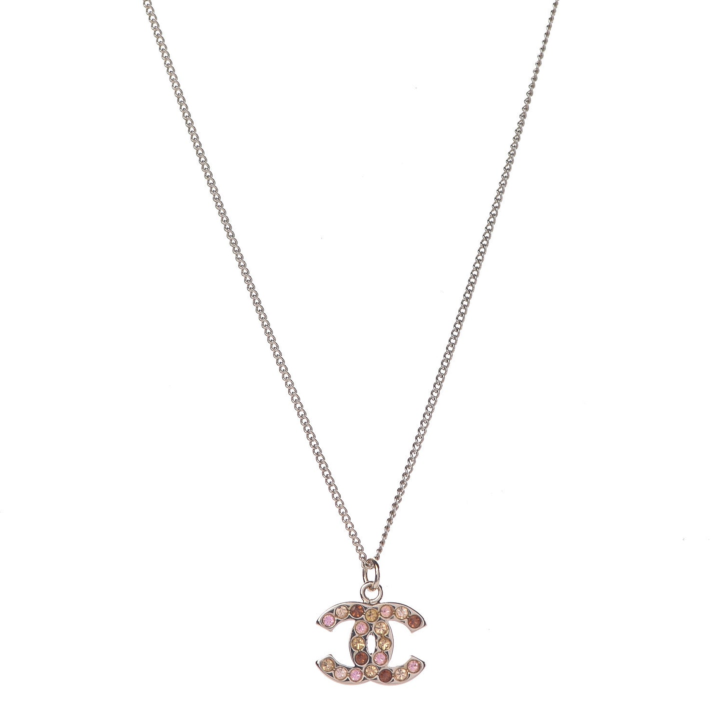Crystal CC Necklace Gold Multicolor