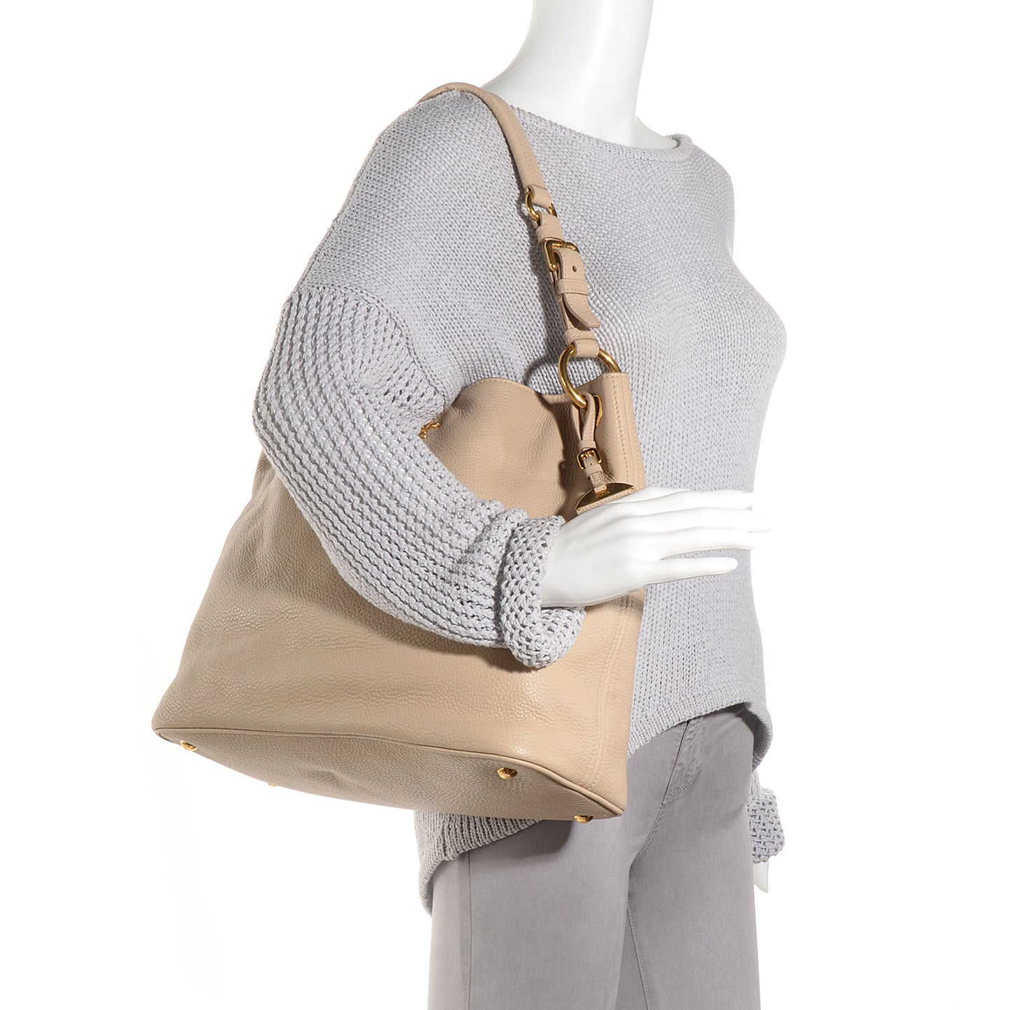 Vitello Daino Hobo Sabbia