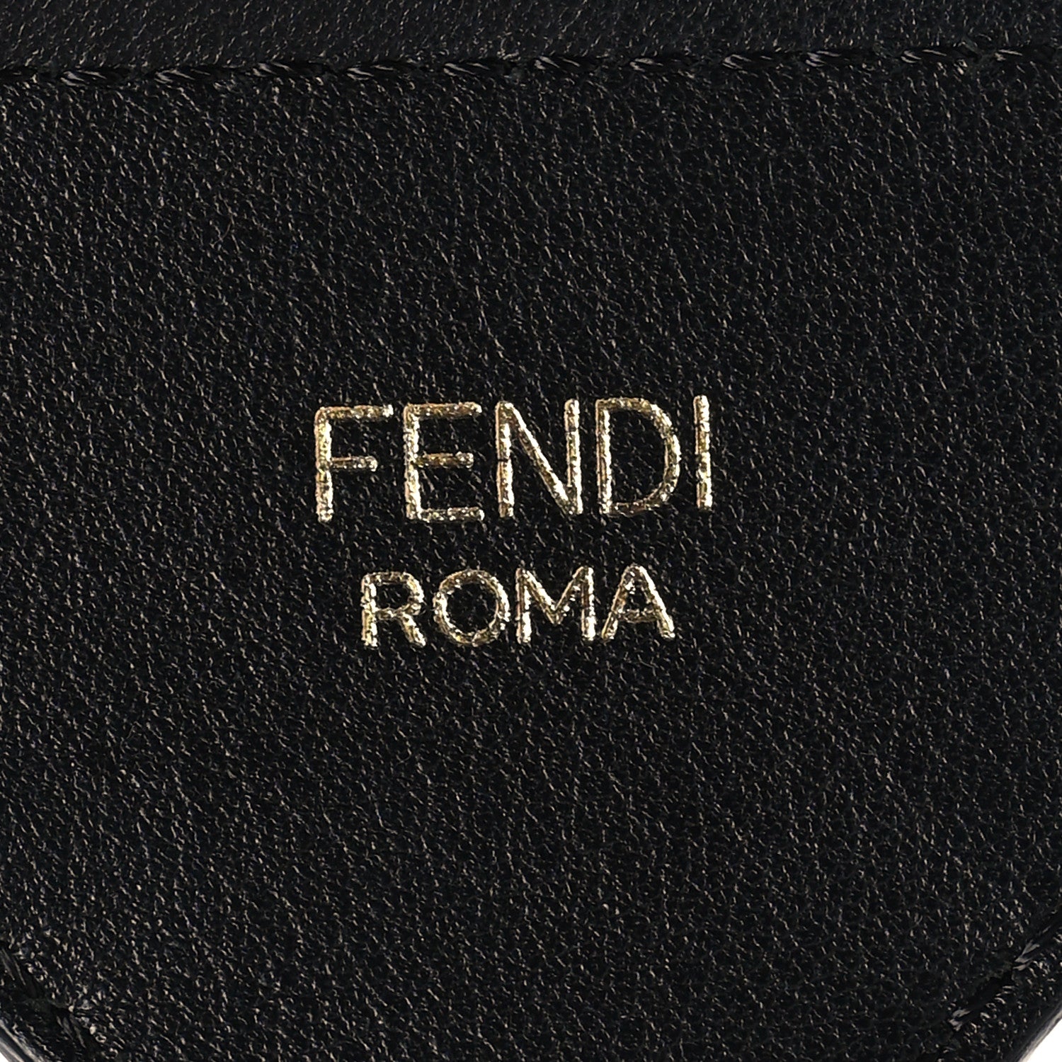 Fendi Jacquard Ribbon Vitello King FF Adjustable Strap You Fango Marrone Black 4 of 5