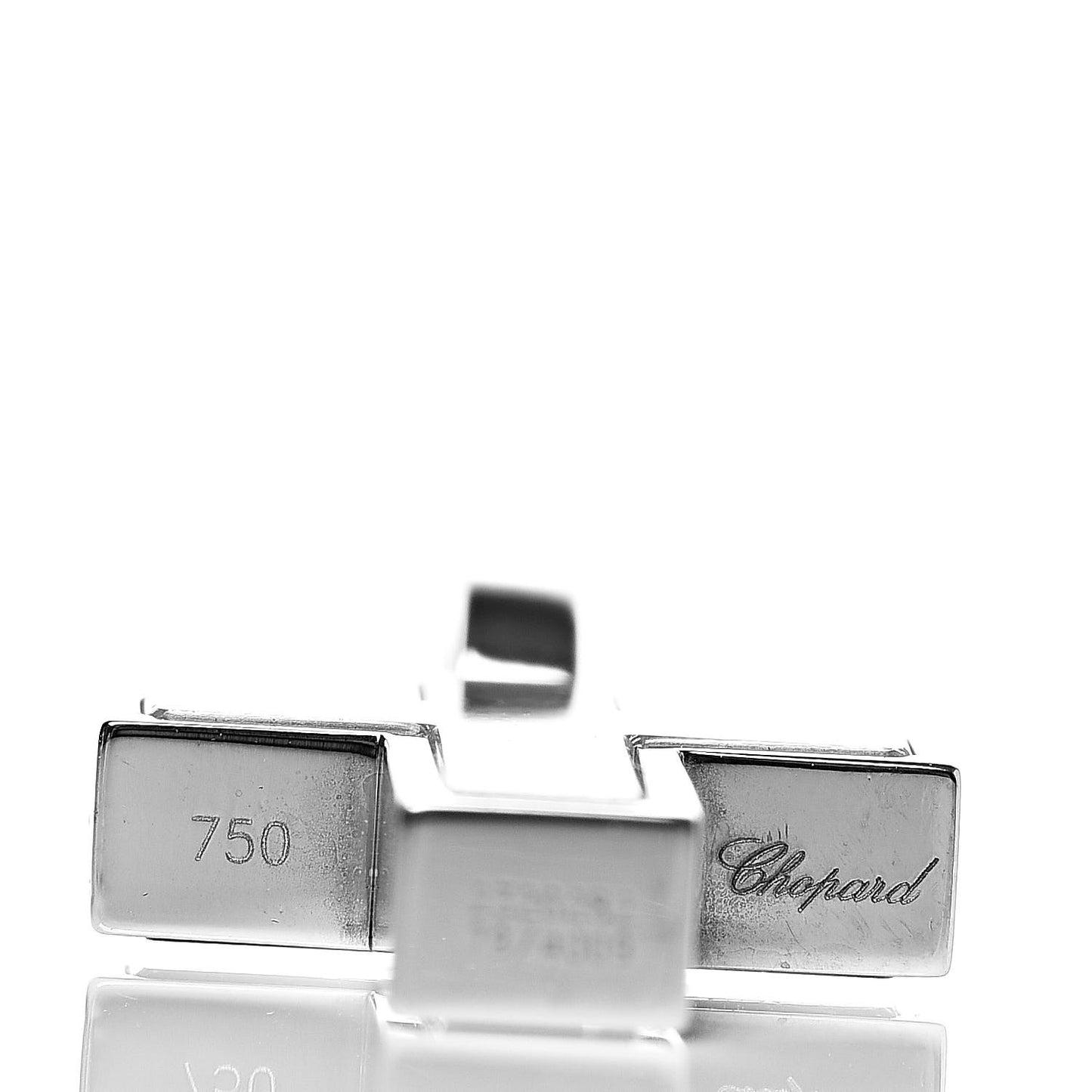 18K White Gold 3 Happy Diamonds Cross Pendant