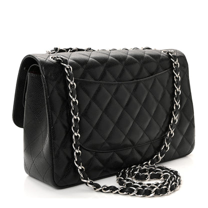 Chanel Caviar Quilted Jumbo Double Flap Black 3 of 10