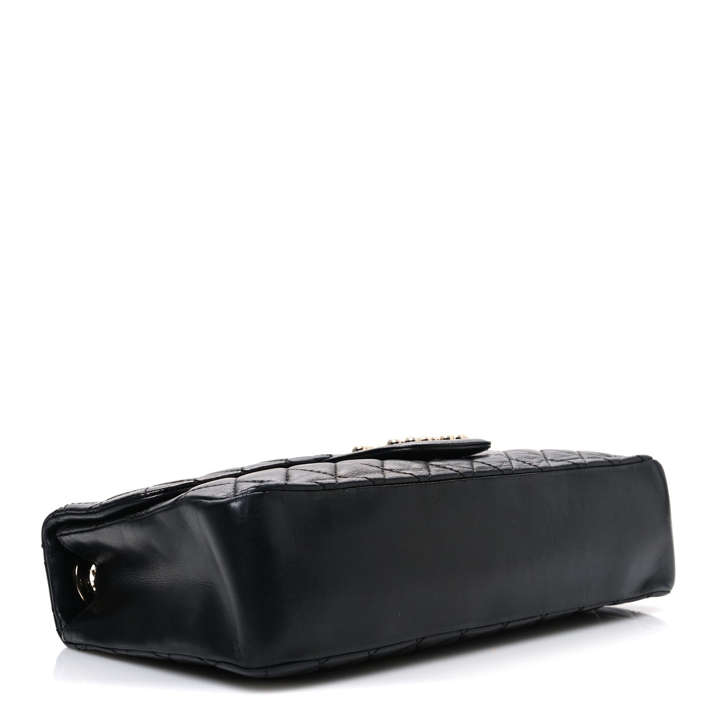 Lambskin Medium Westminster Pearl Flap Black