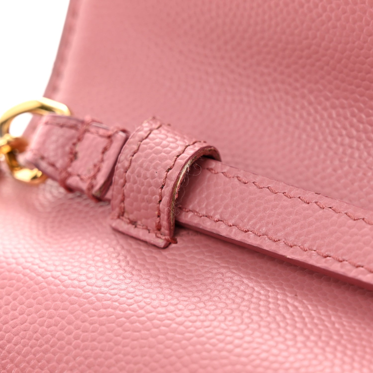 Saint Laurent Grain De Poudre Matelasse Chevron Monogram Chain Wallet Tender Pink 15 of 33