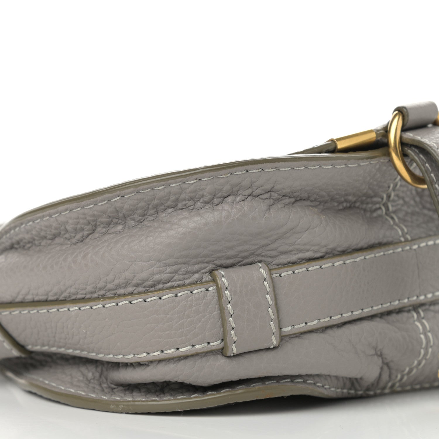 Chloe Calfskin Mini Marcie Round Crossbody Bag Cashmere Grey 9 of 12
