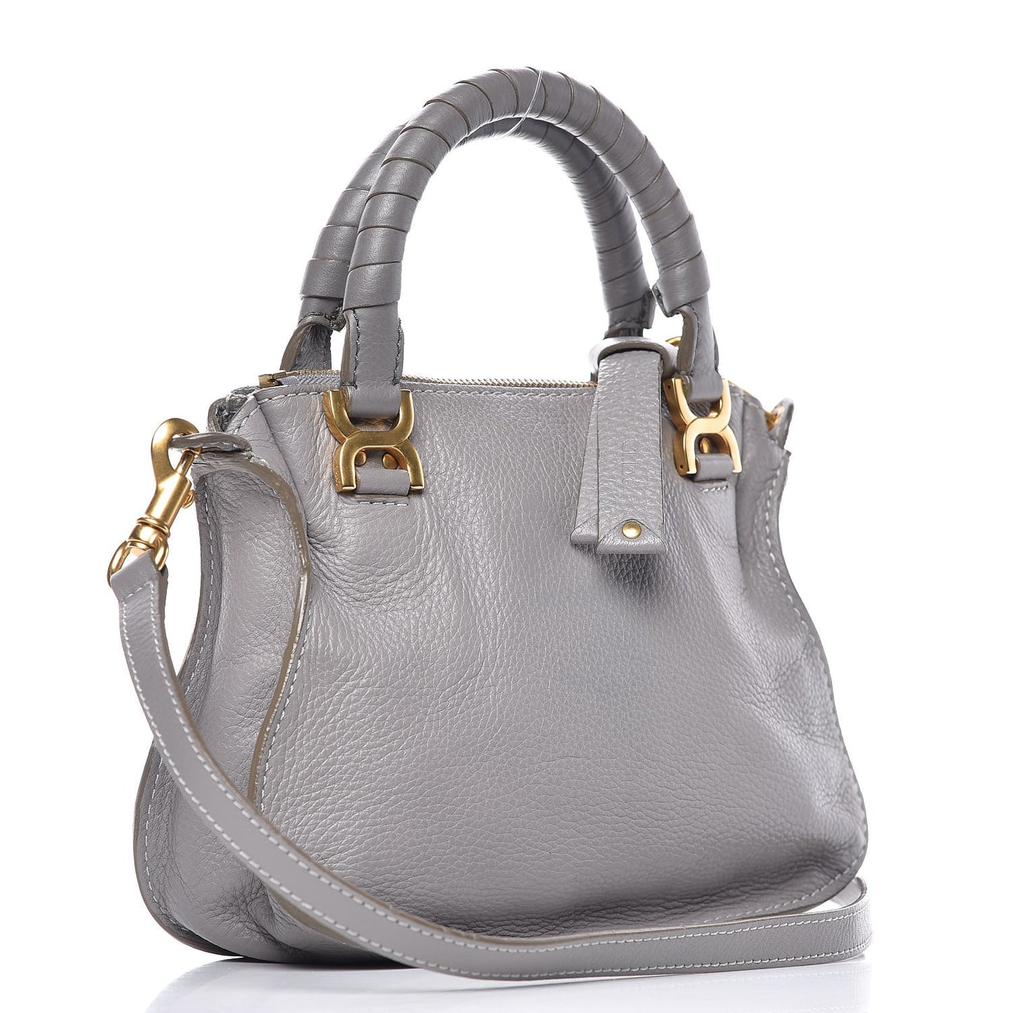 Calfskin Mini Marcie Satchel Cashmere Grey