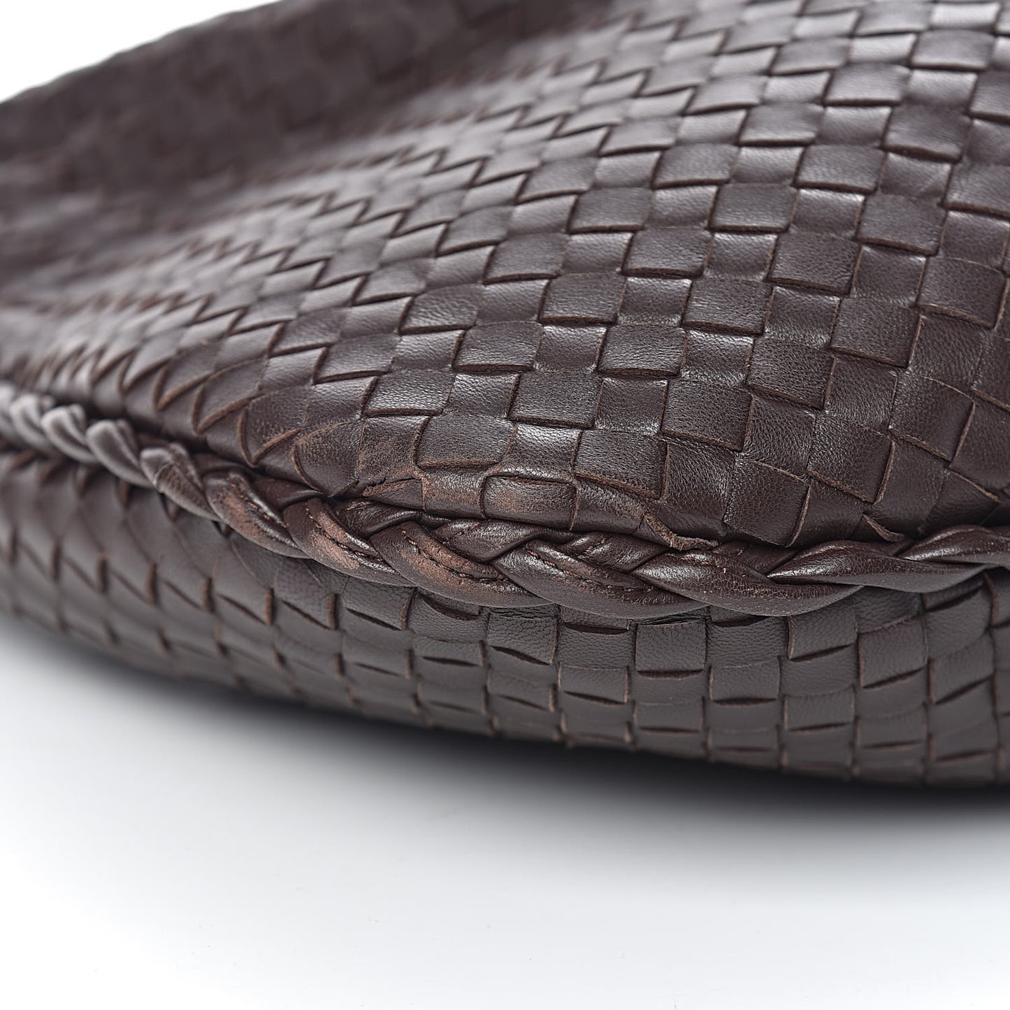 Nappa Intrecciato Large Veneta Hobo Ebano