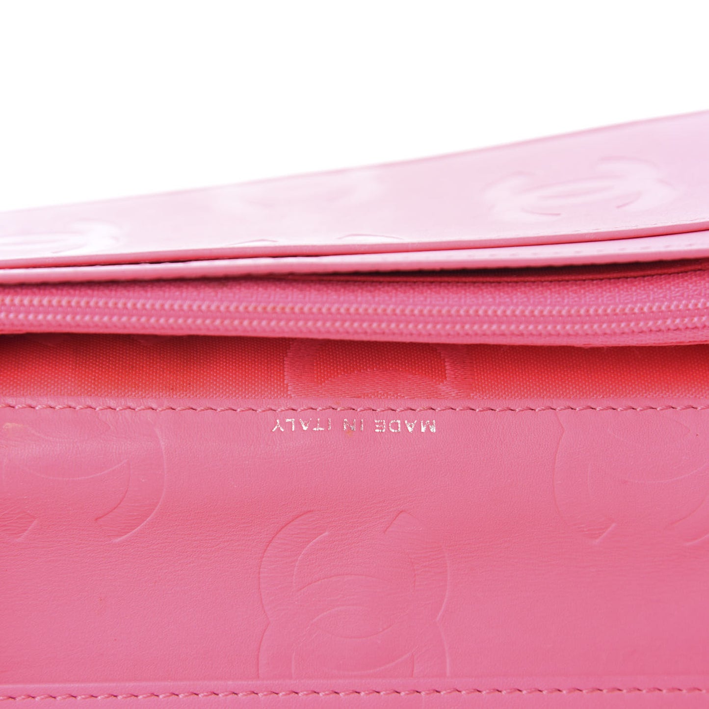 Calfskin Quilted Cambon Yen Wallet Black