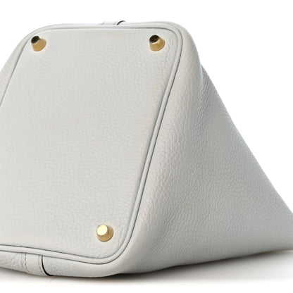 Hermes Taurillon Clemence Picotin Lock 18 PM Bleu Pale 10 of 14