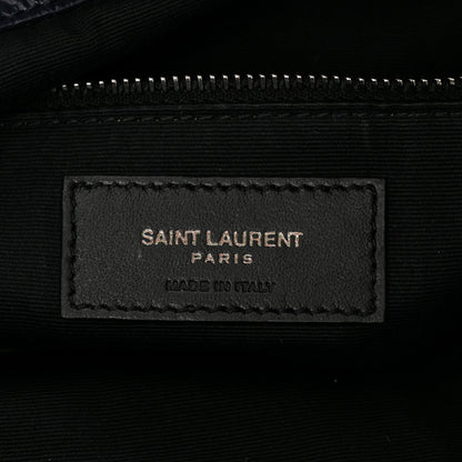 Saint Laurent Crinkled Calfskin Matelasse Monogram Medium Niki Shopper Tote Deep Marine 6 of 11